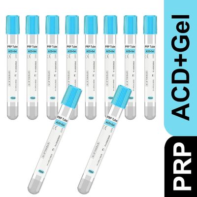 سعر جيد أنابيب PRP سعة 10 مل لنظام PRP، أنبوب زجاجي ACD و جل، صندوق معبأ بشكل فردي يحتوي على 10 أنابيب الانترنت