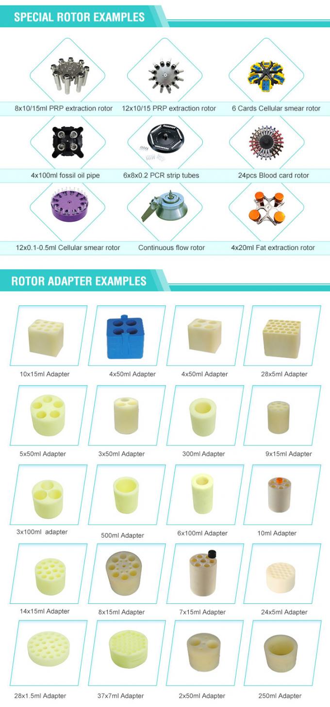 TGL-16 طاولة أعلى الطرد المركزي التبريد، 90ml عالية السرعة الطرد المركزي مع الدوار الزاوية من 1.5ml / 2.2ml أنابيب 6