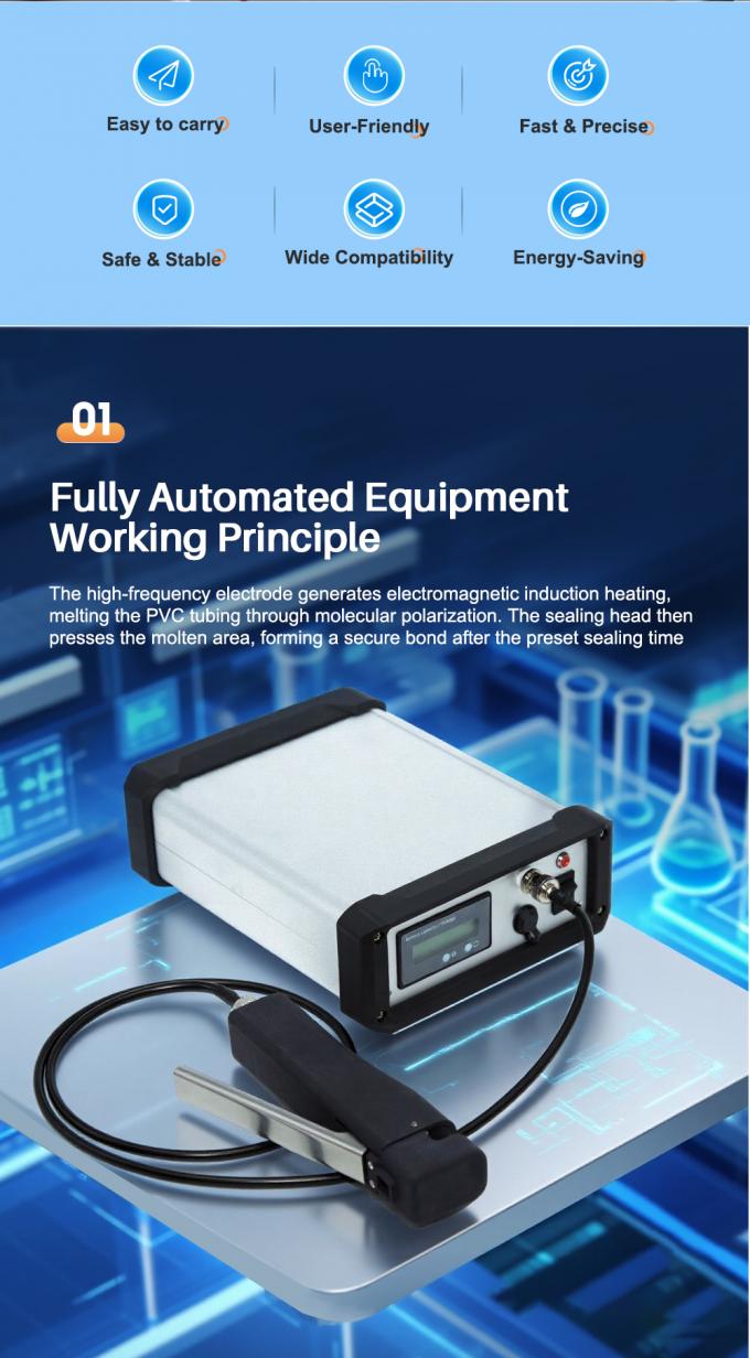 سينيلي (PVC) سائل الأنبوب لأكياس الدم للمستشفيات ، آلة سيل الأنبوب لبنك الدم 1