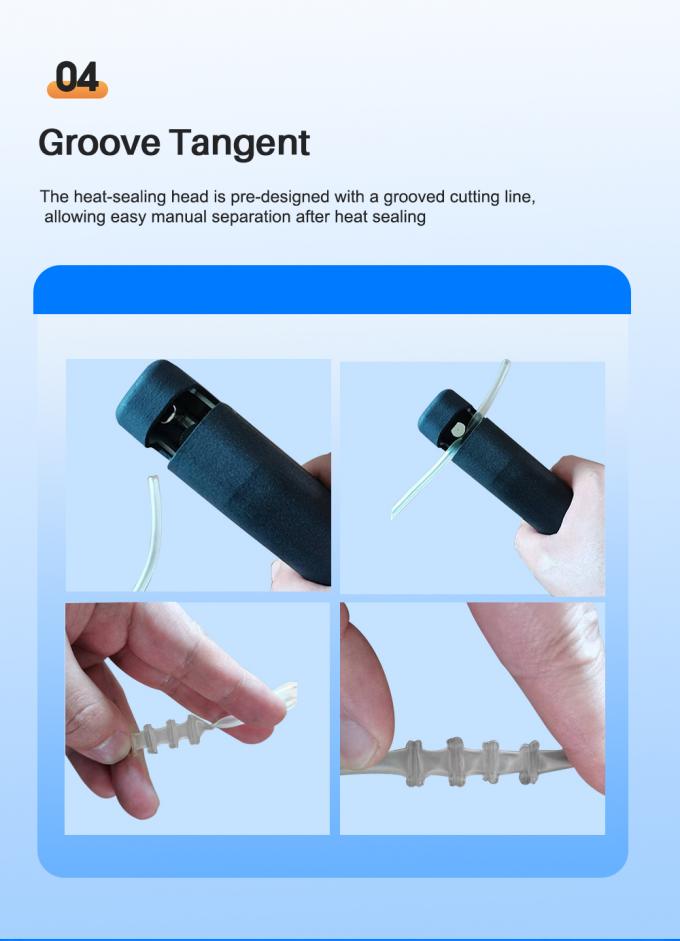 سينيلي (PVC) سائل الأنبوب لأكياس الدم للمستشفيات ، آلة سيل الأنبوب لبنك الدم 2