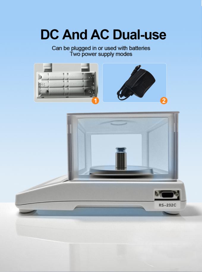 ميزان دقة المختبر 0.001 جرام، أدوات المختبر، ميزان تحليلي، ميزان مع درع مسودة 2