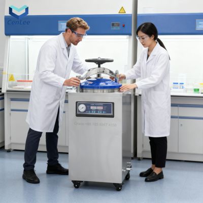 سعر جيد Automatic Control Vertical Sterilizer with LCD Touch Screen الانترنت